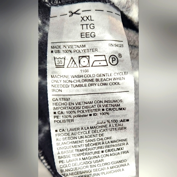 Old Navy Black/Gray Fleece Pajama Pant-Size XXL - Picture 4 of 4